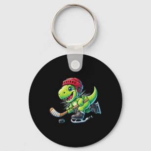 Hockeysaurus Dinosaur Ice Hockey Trex Kids Boys Ic Key Ring