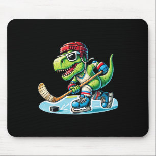 Hockeysaurus Dinosaur Ice Hockey Trex Kids Boys Ic Mouse Mat
