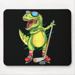 Hockeysaurus Dinosaur Sports Lovers Dabbing T Rex Mouse Mat