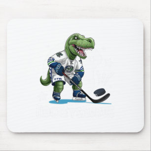 Hockeysaurus Funny Dinosaur Hockey Kids Hockey Boy Mouse Mat