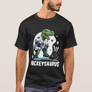 Hockeysaurus Funny Dinosaur Hockey Kids Hockey Boy T-Shirt