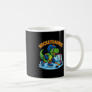 Hockeysaurus Funny Dinosaur Ice Hockey Kids  Coffee Mug