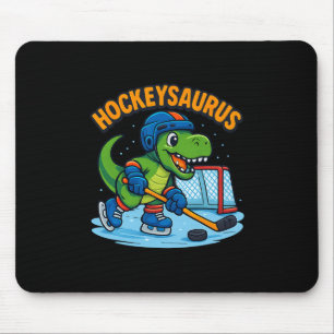 Hockeysaurus Funny Dinosaur Ice Hockey Kids  Mouse Mat