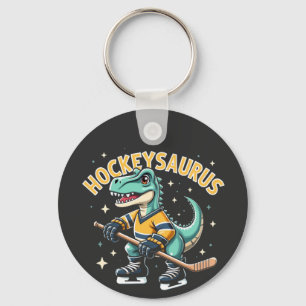 Hockeysaurus Ice Hockey Dinosaur Lovers Key Ring