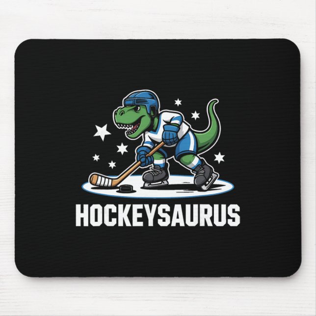 Hockeysaurus T-rex Hockey Dinosaur _1  Mouse Mat (Front)