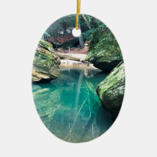 Hocking Hills Boulders Ceramic Tree Decoration