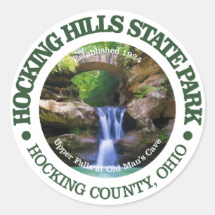Hocking Hills State Park Classic Round Sticker