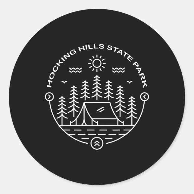 Hocking Hills State Park Logan Ohio Hiking Oh  Classic Round Sticker (Front)