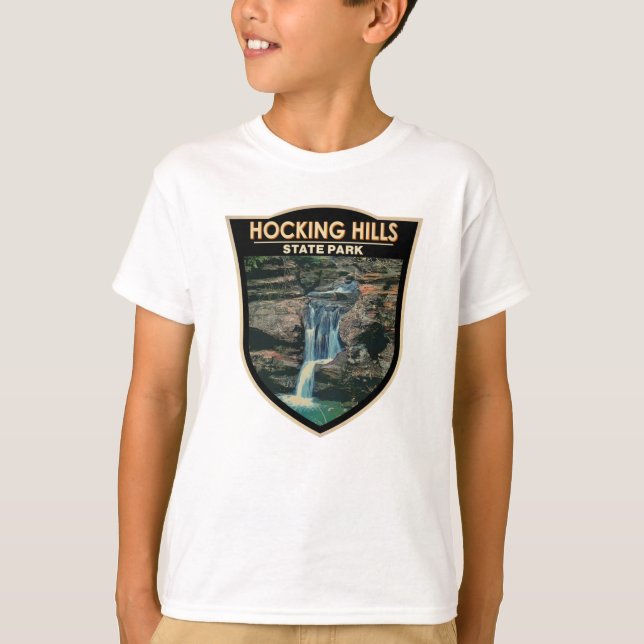 Hocking Hills State Park Ohio Art  T-Shirt (Front)