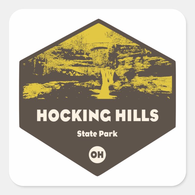 Hocking Hills State Park, Ohio Square Sticker (Front)