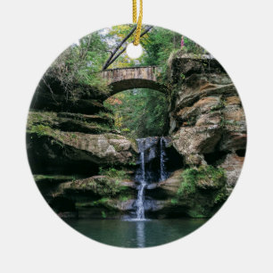 Hocking Hills Upper Falls Ceramic Tree Decoration