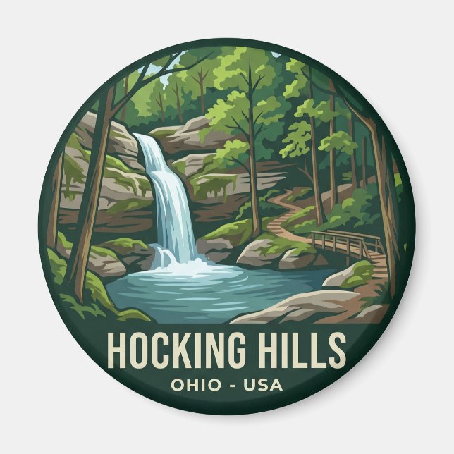 Hocking Hills USA Magnet (Front)