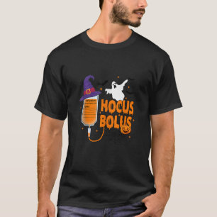 Hocus Bolus Funny Halloween Nurse Witch Spooky Sea T-Shirt