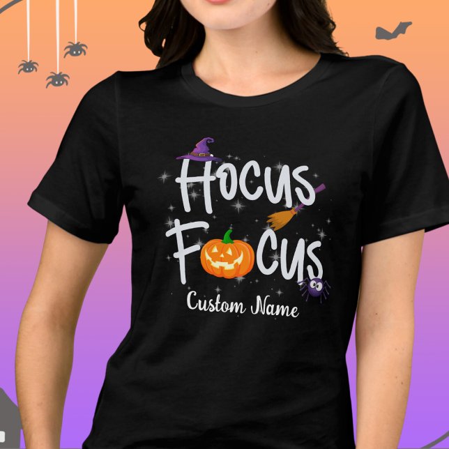 Hocus Focus Halloween Teacher Customisable Tshirt (Creator Uploaded)