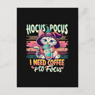 Hocus Focus - I need coffee to focus Enclosure Card