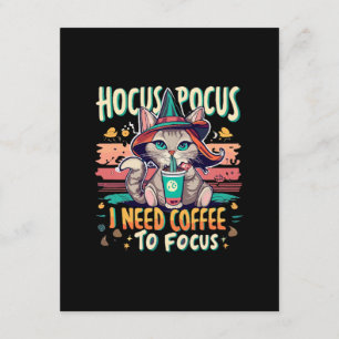 Hocus Focus - I need coffee to focus Enclosure Card