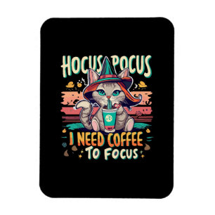 Hocus Focus - I need coffee to focus Magnet