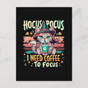 Hocus Focus - I need coffee to focus Postcard