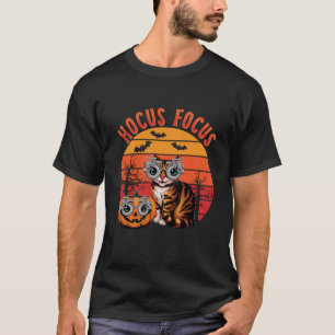 Hocus Focus Optometry Halloween Eye Doctor Cat Vin T-Shirt