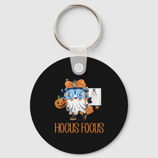 Hocus Focus Optometry Halloween Shirt Optometrist  Key Ring (Front)