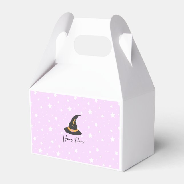 Hocus Mocus Magic Witch Hat Halloween Favour Box (Front Side)