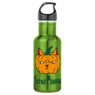 Hocus pawcus Halloween pumpkin ginger cat magic 532 Ml Water Bottle