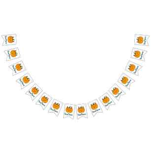 Hocus pawcus Halloween pumpkin ginger cat magic Bunting