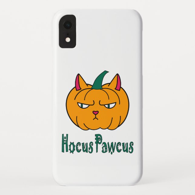Hocus pawcus Halloween pumpkin ginger cat magic Case-Mate iPhone Case (Back)