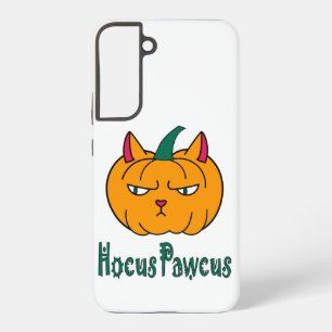 Hocus pawcus Halloween pumpkin ginger cat magic Samsung Galaxy Case
