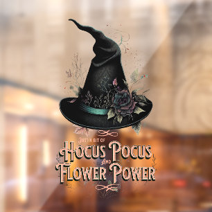 Hocus Pocus and Flower Power Witchy Window Cling