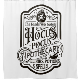 Hocus Pocus Apothecary Shower Curtain