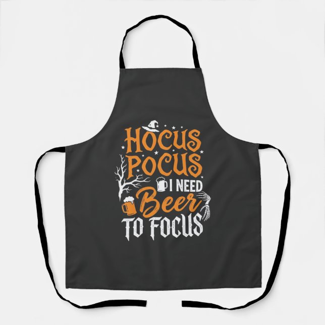 Hocus Pocus Beer Halloween Design_1 Apron (Front)