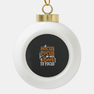 Hocus Pocus Beer Halloween Design_1 Ceramic Ball Christmas Ornament