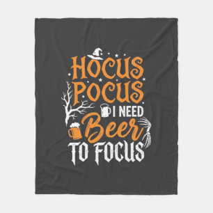 Hocus Pocus Beer Halloween Design_1 Fleece Blanket