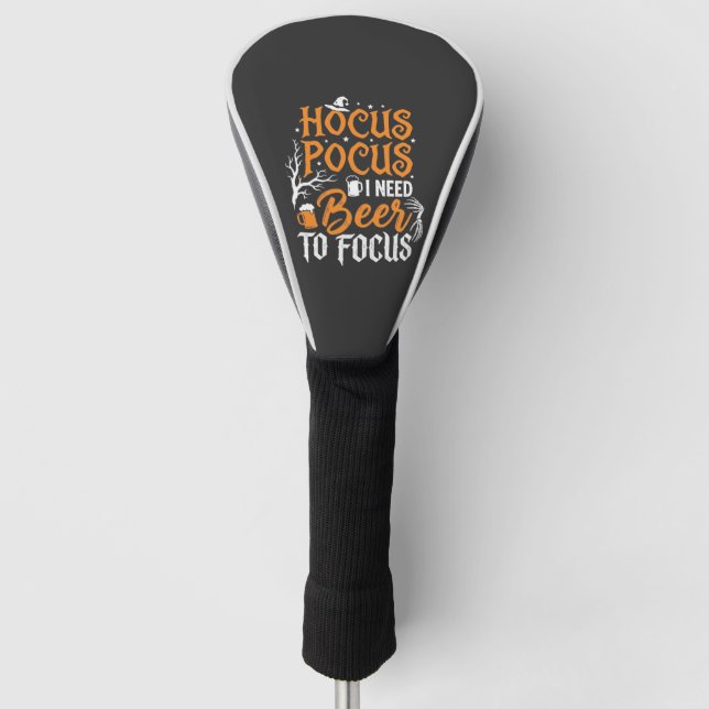 Hocus Pocus Beer Halloween Design_1 Golf Head Cover (Front)