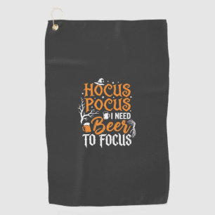 Hocus Pocus Beer Halloween Design_1 Golf Towel