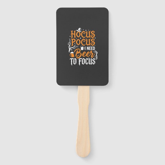 Hocus Pocus Beer Halloween Design_1 Hand Fan (Front)