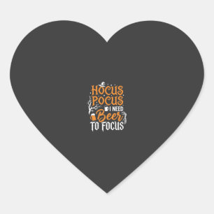 Hocus Pocus Beer Halloween Design_1 Heart Sticker