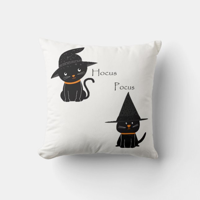 Hocus Pocus Black Cats Cushion (Front)