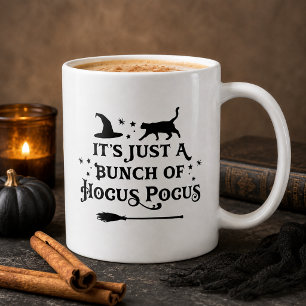 Hocus Pocus Black Halloween Quote Coffee Mug
