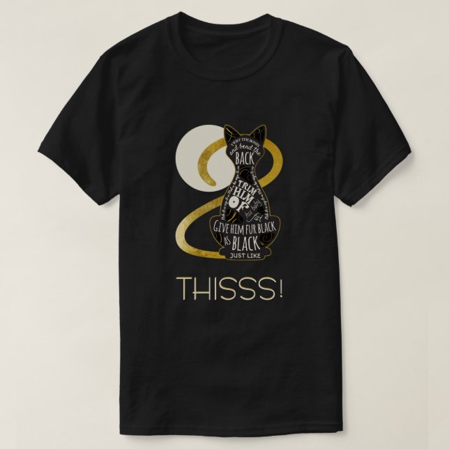 Hocus Pocus Cat Spell - Just. Like. This!  T-Shirt (Design Front)