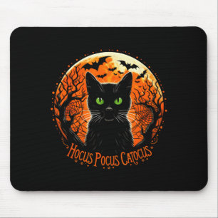 Hocus Pocus Catocus Halloween Black Cat Lover Men Mouse Mat