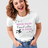 Hocus Pocus Coffee Focus Purple Womens Halloween