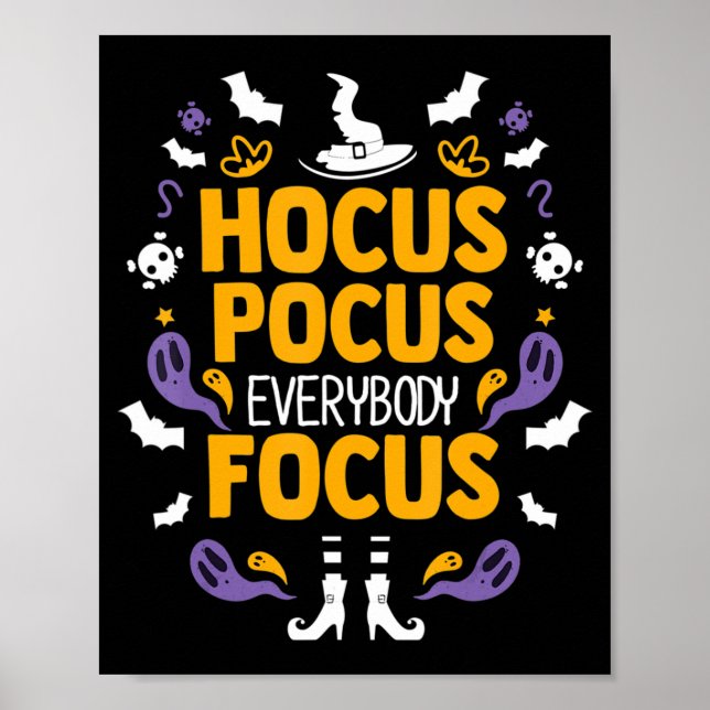 Hocus Pocus Everybody Focus Halloween Outfit Hallo Poster (Front)
