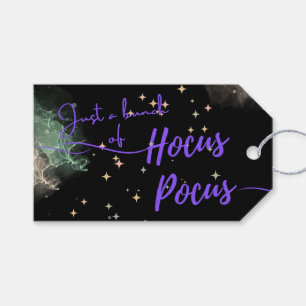 Hocus Pocus Halloween Black Gift Tag