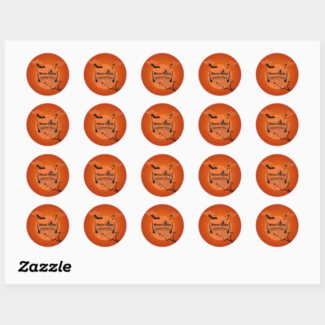 Hocus Pocus Halloween Teacher Classic Round Sticker (Sheet)