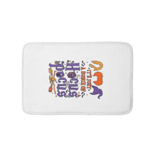 Hocus Pocus Halloween Witches Cauldron Broom Cat M Bath Mat