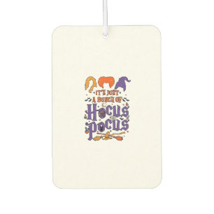 Hocus Pocus Halloween Witches Cauldron Broom Cat M Car Air Freshener