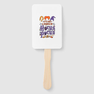 Hocus Pocus Halloween Witches Cauldron Broom Cat M Hand Fan