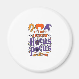 Hocus Pocus Halloween Witches Cauldron Broom Cat M Magnet